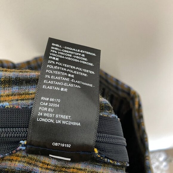 Urban Outfitters Pull On Plaid Pants Womens 4 Blue Ankle Bootcut - Picture 5 of 6